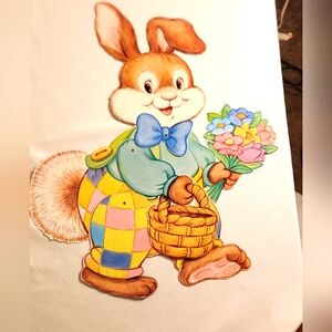 1995 Jointed Easter Bunny Die Cut Easter Wall Decor 1995 AGC Easter Die Cut